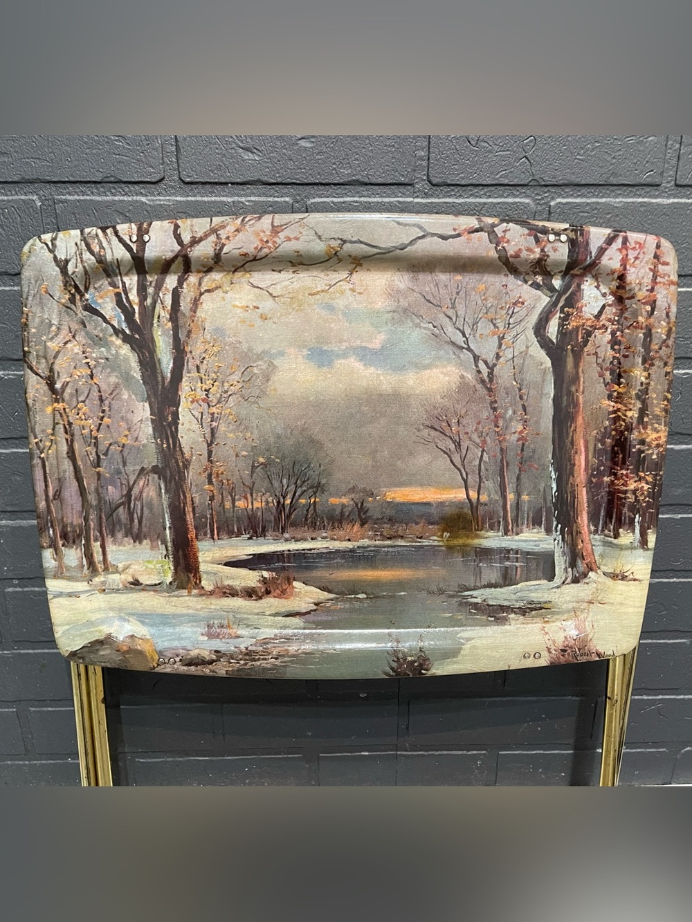Robert Wood Signed Vintage Fibreglass Tv Tables - set of 3